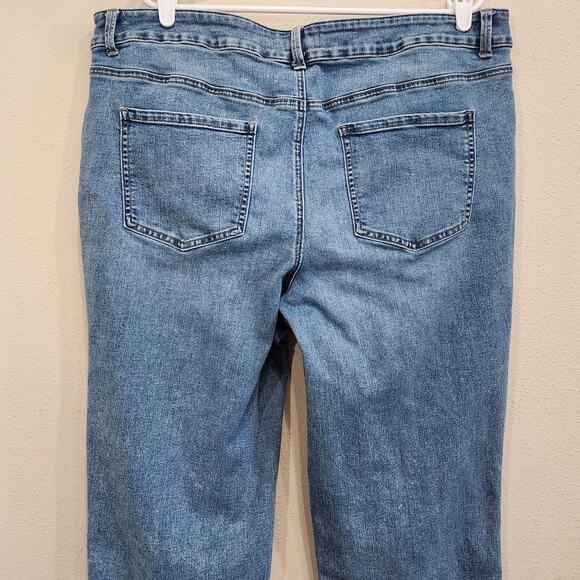 M Maurices Everflex Denim Jeans Blue Straight Leg Midrise Stretch Plus Size 22W - Picture 5 of 8